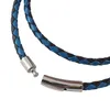 Lederkette Lederband Herren Halskette Schwarz Blau 17-100 Produktbild-Vorschau 2