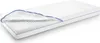 A white mattress with blue trim, shown with a section of the top layer peeled back to reveal the internal structure. Anteprima dell’immagine prodotto