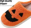 Halloween Kürbis Hausschuhe,  Damen Plüsch Pantoffeln Produktbild-Vorschau 3