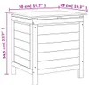 vidaXL Gartentruhe Weiß 50x49x56,5 cm Massivholz Tanne Produktbild-Vorschau 8