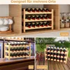 COSTWAY 3 Ebenen Weinregal für 18 Flasche, Weinständer Produktbild-Vorschau 9