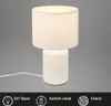 Stolná lampa Briloner Ino, látkové tienidlo, káblový Náhľad obrázku produktu 2