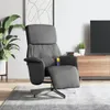 vidaXL Fotel do masażu z podnóżkiem ciemnoszary materiał Podgląd zdjęcia produktu 2