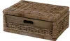 KRINES HOME Korb mit Deckel aus echtem, ungeschältem Rattan Produktbild-Vorschau 1