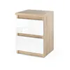 A modern nightstand with two drawers. Voir les images du produit