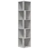 vidaXL Étagère d'angle gris béton 33x33x164,5 cm Bois Voir les images du produit 1