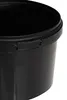 A close-up shot of the top portion of a black plastic bucket with a lid. Náhľad obrázku produktu