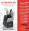 ALPINA Messerblock-Set, 15-teilig, Edelstahl, schwarz Produktbild-Vorschau 2