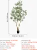 A diagram showing an artificial olive tree with dimensions and specifications. Voir les images du produit
