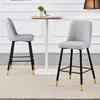 Lot de 2 tabourets de bar, 100 cm, cuirPolyuréthanegris Voir les images du produit 5