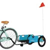 vidaXL Príves na bicykel Modrá tkanina Oxford a žehlička Náhľad obrázku produktu 3