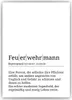 Feuerwehrmann Poster Definition Kunstdruck Wandbild Produktbild-Vorschau 1