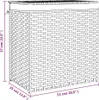 Wäschekorb mit 2 Fächern Grau 53x35x57 cm Poly Rattan Produktbild-Vorschau 10