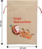 12x Weihnachtsgeschenksack Weihnachtsmann Schlitten 22x32cm Produktbild-Vorschau 2