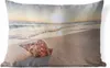 MuchoWow® Outdoor Kissen - Muschel - Strand - Himmel - Produktbild-Vorschau 1
