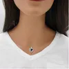 Herzkette ECHTER Saphir Edelstein 925 Silber Halskette für Produktbild-Vorschau 5