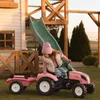 Trattore a pedali rosa Falk Country Star con rimorchio e Anteprima dell’immagine prodotto 16