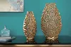 Filigranes Vasen 2er Set ABSTRACT LEAF 40cm gold Handarbeit Produktbild-Vorschau 3