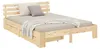 Lit double en bois 160x200 avec 2 tiroirs naturelle pin Voir les images du produit 15