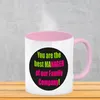 Manager of our Family Kaffeebecher in rosa mit Spruch für Produktbild-Vorschau 3