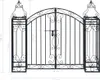 vidaXL Cancello decorativo da giardino in ferro battuto Anteprima dell’immagine prodotto 7