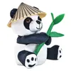 Plüsch Laber-Panda Bao Bao mit Hut und Bambus 145x12x18cm Produktbild-Vorschau 2