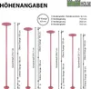 Pole Dance Tanzstange Pink Profi 231 - 274 cm Ø 45 mm Produktbild-Vorschau 3