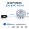 20M 200LEDs 8 Modi Lichterkette Strom, Timer, Merkfunktion, Produktbild-Vorschau 7