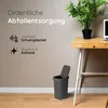 Novaliv Mülleimer 10L mit 2in1 Deckel, Klappdeckel & Produktbild-Vorschau 2