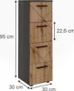 Szafka Midi Vicco Irma Antracyt/Dąb goldkraft 30 x 95 cm z Podgląd zdjęcia produktu 2