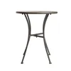 A round metal bistro table with a grey finish, shown from a front-side angle against a white background. Náhľad obrázku produktu
