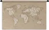 MuchoWow® Wandteppich Wandbehang Weltkarte - Buchstaben - Produktbild-Vorschau 1