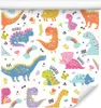 10m VLIES TAPETE Rolle Kinderzimmer Dinosaurier Blumen Produktbild-Vorschau 1