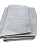 A folded silver tarp is shown against a white background. Produktbild-Vorschau