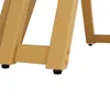 A close-up of the base of a table leg, showing the metal construction and floor protectors. Podgląd zdjęcia produktu