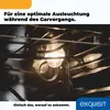 Close-up view inside an oven with the light on, showing the oven racks and the interior. Produktbild-Vorschau