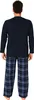 Herren Schlafanzug lang, Pyjama mit karierter Flanell-Hose Produktbild-Vorschau 4