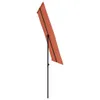 vidaXL Parasol avec mât en aluminium 2x1,5 m Terracota Voir les images du produit 5
