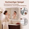 Koonmi Badezimmer Spiegelschrank 100 x 66 cm Silber, Produktbild-Vorschau 3