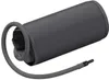 A dark gray blood pressure cuff is coiled and connected to a tube. Produktbild-Vorschau