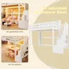 Hochbett 90x200 cm aus Kiefernholz, Kinderbett mit Produktbild-Vorschau 7