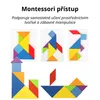 Dřevěné tangramové puzzle pro děti – barevná sada v kovové Náhled obrázku produktu 2