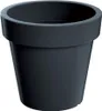 A dark gray plant pot on a white background. Náhled obrázku produktu
