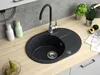 Granitspüle - Spülbecken - Küchenspüle - 58 x 42 cm - Black Produktbild-Vorschau 3