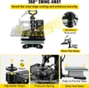 Collage of images showing features of a heat press machine. Podgląd zdjęcia produktu