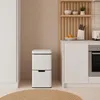 Sensor Mülleimer ‘Venna’ Edelstahl mit 3 Fächern Beige 72 L Produktbild-Vorschau 2