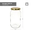 6er Set Einkochgläser 1062ml Rundglas gold Deckel Produktbild-Vorschau 3