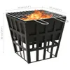 Möbel 2-in-1 Feuerstelle und Grill 34x34x48 cm Stahl    - Produktbild-Vorschau 5