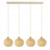 Luxolar LED Pendelleuchte 4-flammig E27 Rattan Boho Produktbild-Vorschau 1