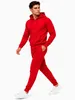 Herren Jogginganzug einfarbig 100% BW 586 Rot 3XL Produktbild-Vorschau 4